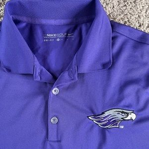 Nike Golf Polo Purple University Of Wisconsin Warhawks Mens Medium Tour Performa